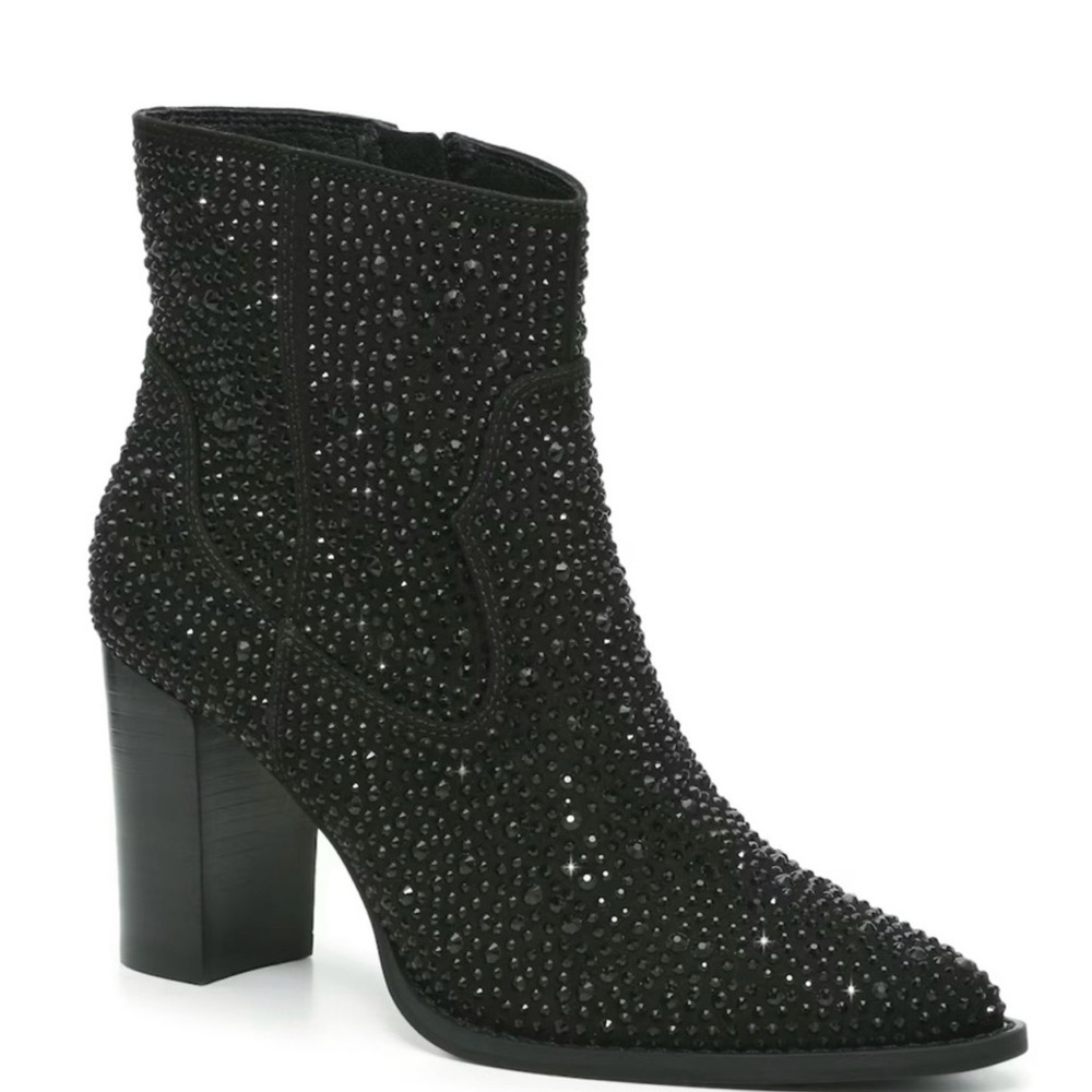 Crown Vintage Black Studded Ankle Boots